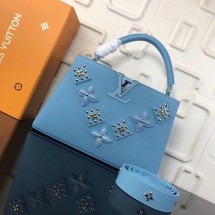 Fake Louis Vuitton CAPUCINES PM M51384 blue GL01939