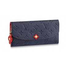 Fake Louis Vuitton EMILIE WALLET M63918 Navy Blue GL03126