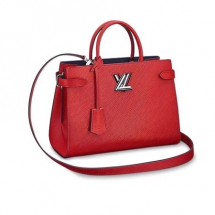 Fake Louis Vuitton original Epi Leather Montaigne Tote Bag MM 54810 red GL01095