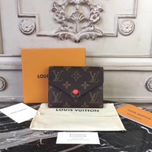 High Quality Imitation Louis Vuitton Monogram Canvas VICTORINE WALLET M41938 red GL02257