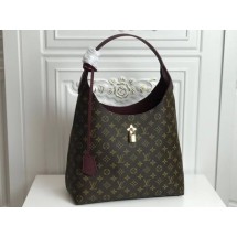 Hot Louis vuitton original monogram canvas flower hobo bag M43545 purple GL03712