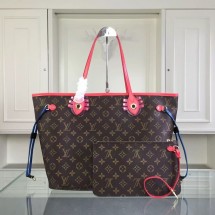 Hot Replica Louis Vuitton Monogram Canvas NEVERFULL MM 41663 rose GL01462