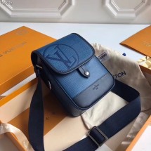 Imitation 1:1 Louis vuitton MESSENGER PM M53495 blue GL04342