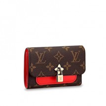 Imitation Louis Vuitton FLOWE Monogram Canvas Wallet 62578 red GL00807