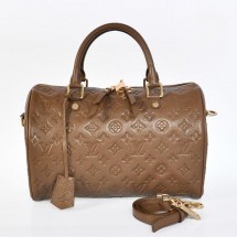 Imitation Louis Vuitton monogram empreinte speedy bandouliere 25 M40765 coffee GL03925