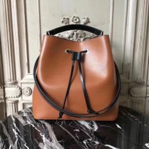 Knockoff Louis vuitton original epi leather neonoe bag 54369 54369 brown GL00117