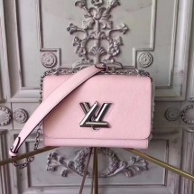 Knockoff Louis vuitton original epi leather TWIST MM M50332 pink GL01297