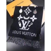 Louis vuitton Cashmere scarf LVS7760E black Scarf GL04522