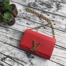 Louis Vuitton CHAIN LOUISE Original leather Shoulder Bag M94335 red GL03613