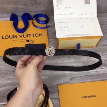 Louis Vuitton CIRCLE 20MM REVERSIBLE BELT M0054U black GL02215