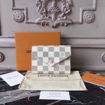 Louis Vuitton Damier Azur VICTORINE WALLET N64022 pink GL03195