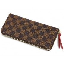 Louis Vuitton Damier Damier Ebene Canvas Clemence Wallet N60534 GL03734