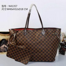 Louis vuitton damier ebene canvas neverfull gm n41357 GL01204