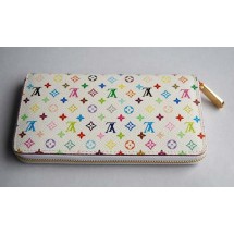 Louis Vuitton handbag monogram multicolore zippy wallet m60049 (white) GL04045