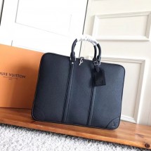 Louis Vuitton Leather briefcase M56003 black GL04187