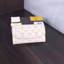 Louis Vuitton Mahina Leather Wallet 60144 Beige GL03239