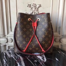 louis vuitton monogram canvas original bag neonoe M44020 red GL01502