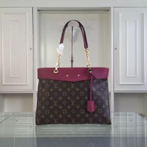 Louis Vuitton Monogram Canvas Pallas Shopper M51197 Burgundy GL00497