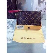 Louis Vuitton Monogram Canvas Wallet M61271 Rose GL02796