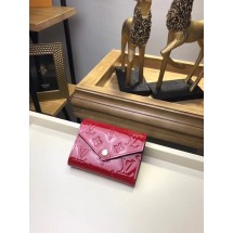 Louis Vuitton Monogram Vernis VICTORINE WALLET M62427 red GL00783