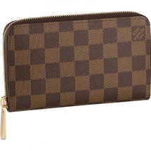 Louis Vuitton N60028 Damier Ebene Canvas Zippy Compact Wallet Ebene GL01852