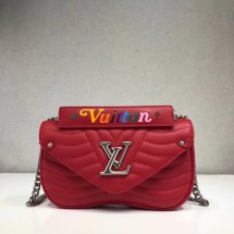 LOUIS VUITTON NEW WAVE CHAIN BAG MM M51943 red GL04307