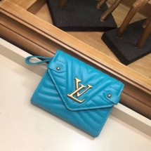 LOUIS VUITTON NEW WAVE COMPACT WALLET M63427 blue GL03144