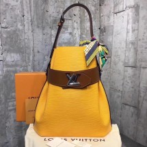 Louis Vuitton original Epi leather TWIST BUCKET M52803 yellow GL02732