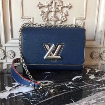 Louis vuitton original epi leather TWIST MM M50332 dark blue GL03750