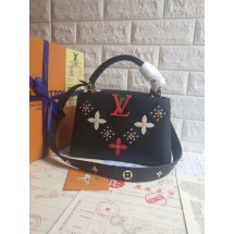 Louis vuitton original taurillon leather small CAPUCINES PM M54892 black GL00003