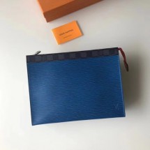 Louis Vuitton Split Pochette Voyage EPI Leather M67736 blue GL04268