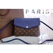 Luxury Hot 2015 lous vuiton monogram&calfskin twinset m50184 blue GL02552