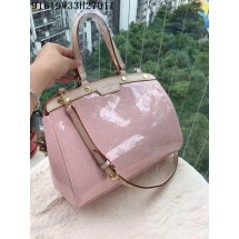 Luxury Louis Vuitton patent leather tote bag 91619 pink GL00122