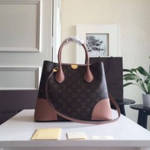 Replica 1:1 louis vuitton original Leather Monogram Canvas Tote Bag M41596 pink GL00238