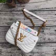 Replica Cheap LOUIS VUITTON NEW WAVE CHAIN BAG MM M51945 white GL03488