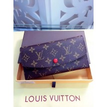 Replica High Quality Louis Vuitton Monogram Canvas Wallet 60136 Red GL02774