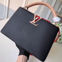 Replica Louis Vuitton CAPUCINES PM M51814 black&pink&red GL02477