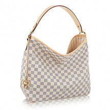 Replica Louis Vuitton Damier Azur Canvas Delightful MM N41464 Beige GL03085