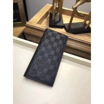 Replica Louis Vuitton DAMIER ZIPPY Wallet N63010 black GL02234