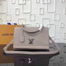 Replica Louis vuitton soft original calf leather LOCKME BB Bag M50250 grey GL03127