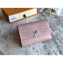 Replica Luxury Louis Vuitton original CAPUCINES COMPACT WALLET M62564 pink GL03375