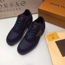 Top Knockoff Louis Vuitton mans RUN AWAY SNEAKER LV841TZ black GL00612