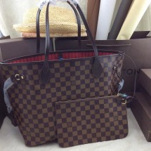 Top Louis vuitton damier ebene canvas neverfull mm n41358 GL00580