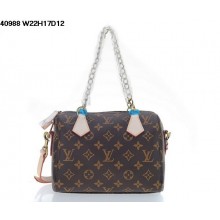 2014 louis vuitton monogram canvas speedy 20 chain bag m40988 GL04665