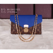 2014 louis vuitton pallas chain shoulder bag m41200 blue GL01022