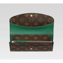 AAA Imitation Louis Vuitton handbag monogram canvas emilie wallet m60137 (green) GL00590