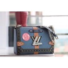 Best Louis Vuitton TWIST MM M50296 blue GL00900