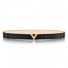 Best Quality Louis Vuitton Epi Calf Leather Essenitial V 30MM Belt M9021W Black GL03511