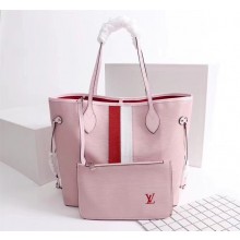 Best Quality Louis Vuitton Neverfull Epi Leather MM 53763 pink GL04671