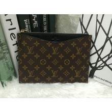 Copy 2014 louis vuitton monogram canvas pochette pallas m60608 black GL03654